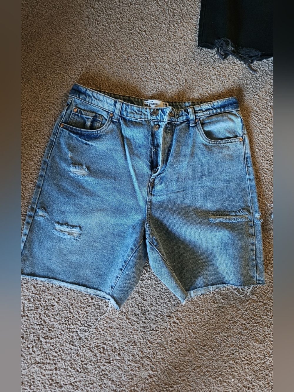 refuge Women's Light Blue Distressed Denim Shorts